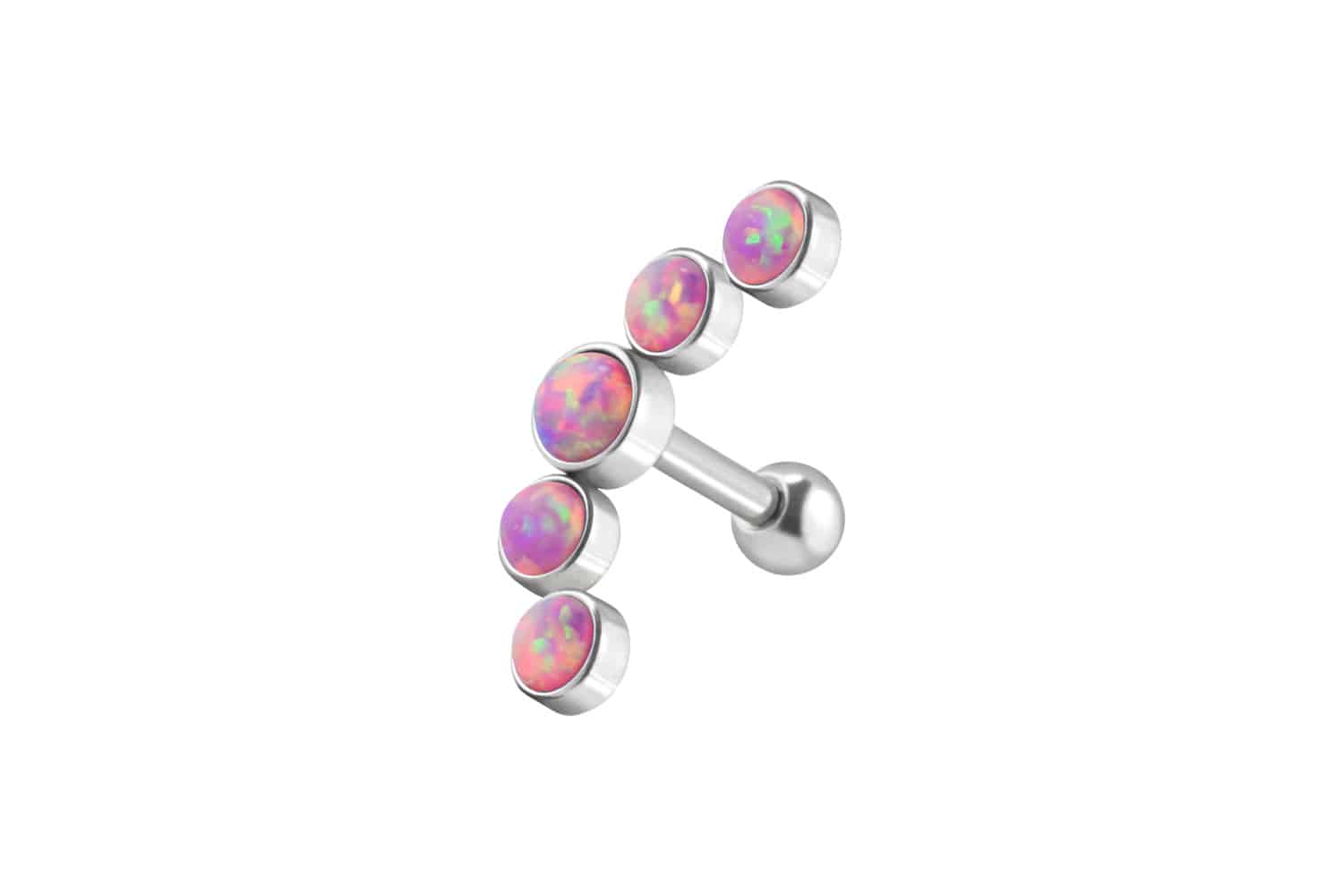Chirurgenstahl Ohrpiercing 5 SYNTHETISCHE OPALE ++SALE++